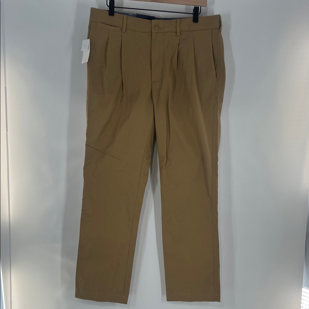 Cremieux Tan Pleated Chinos Pants Size 34X32 NWT